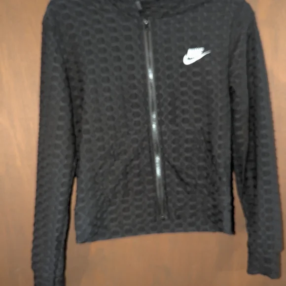 Nike Black Textured Jacket and Scarf Set - Picture 2 of 4